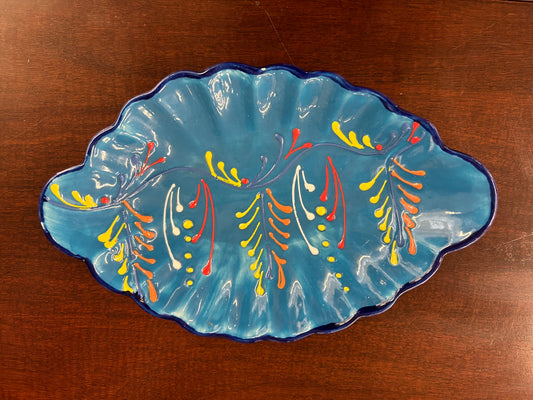 Vintage Monmouth Pottery Hand-Painted Serving Bowl