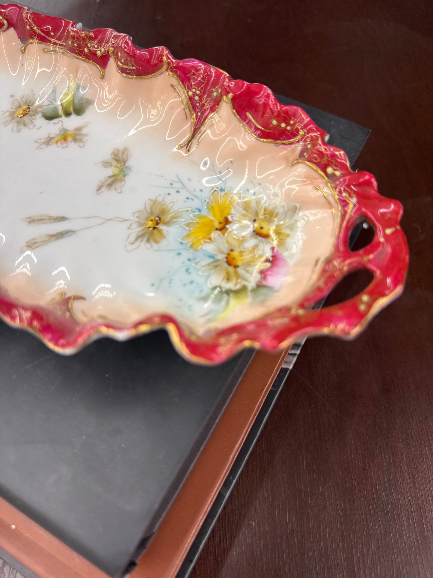 Early 20th Century Cranberry Dish