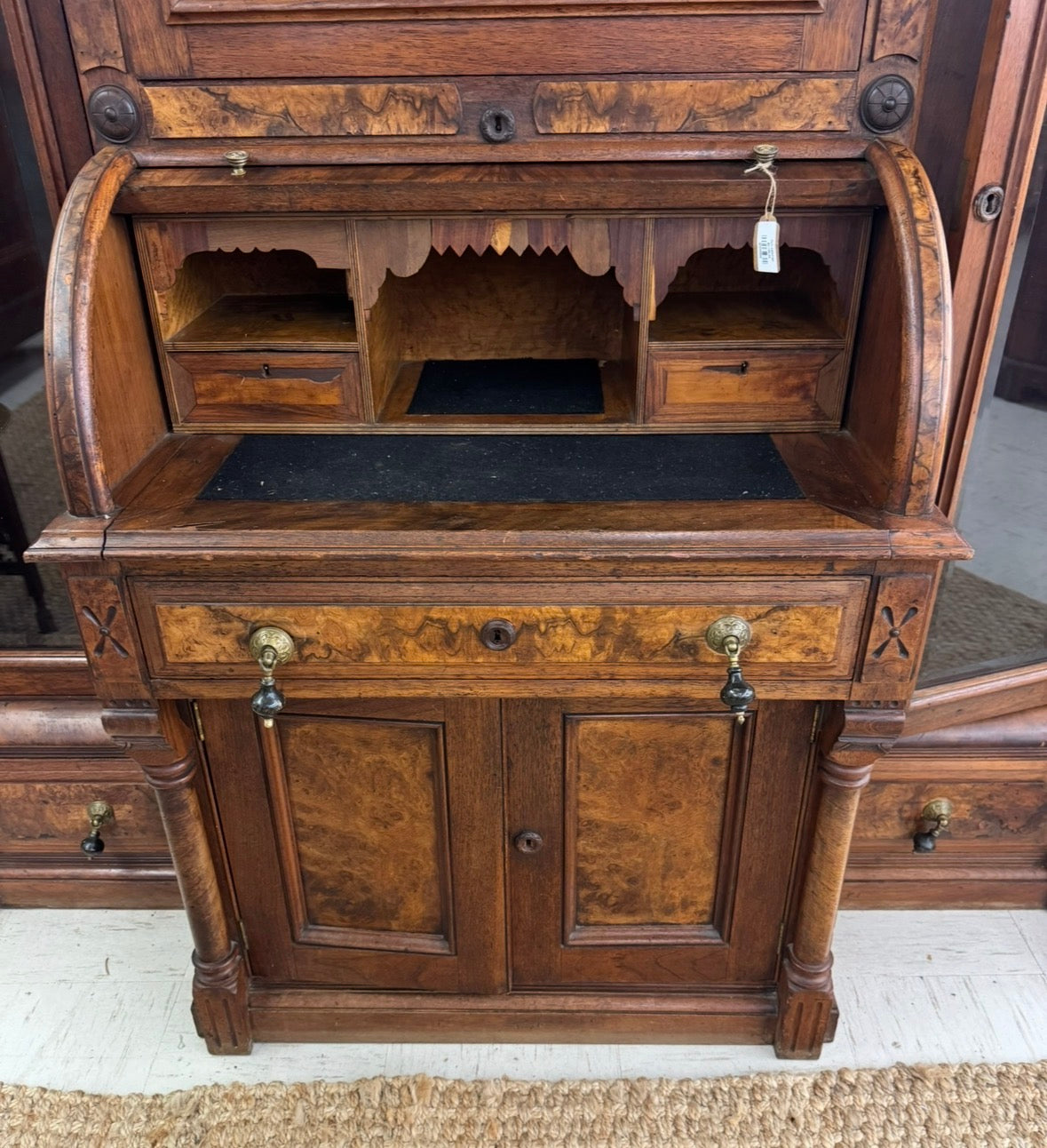 Burl Walnut gun cabinet