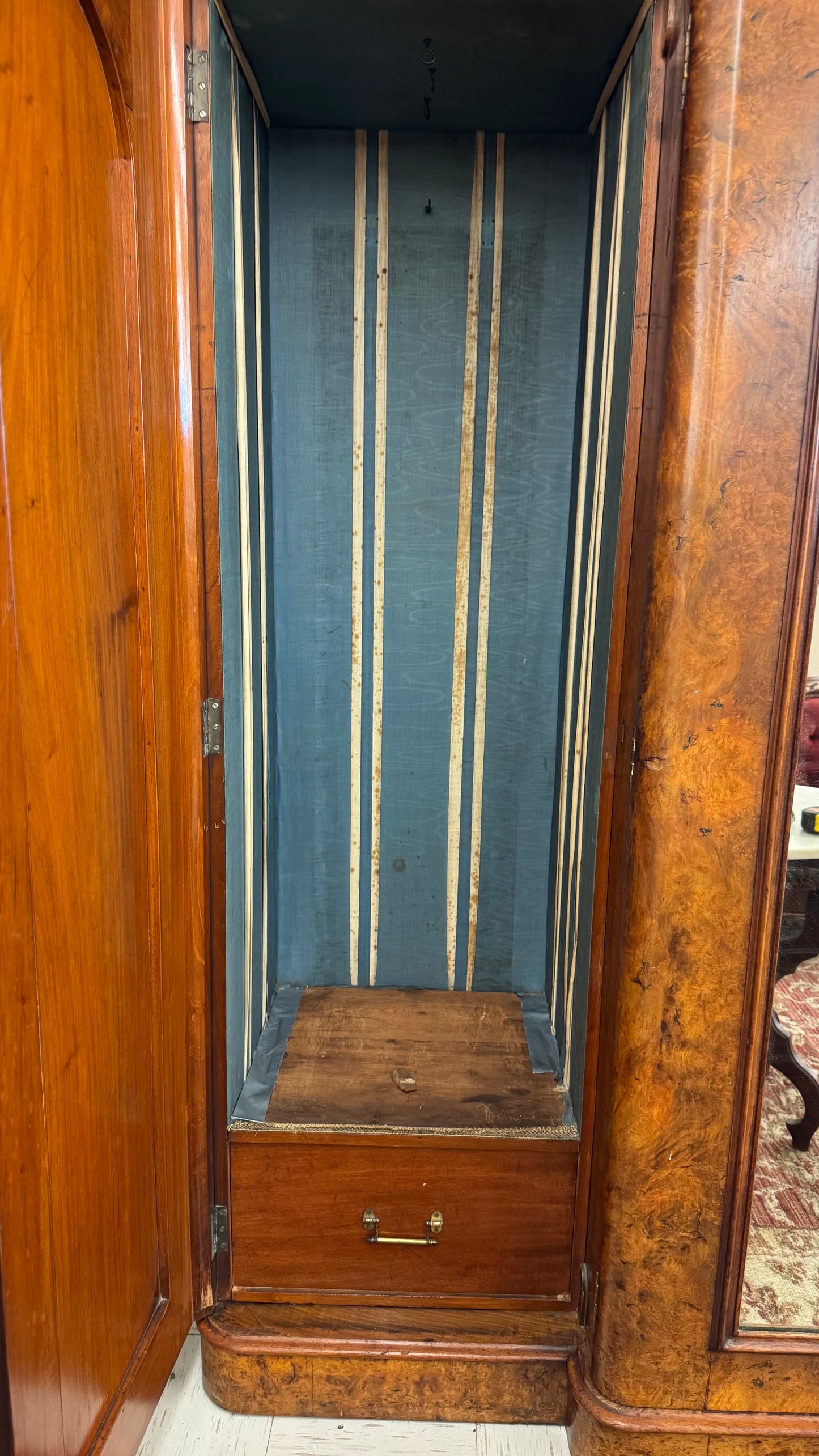 Antique Burl Walnut Armiore