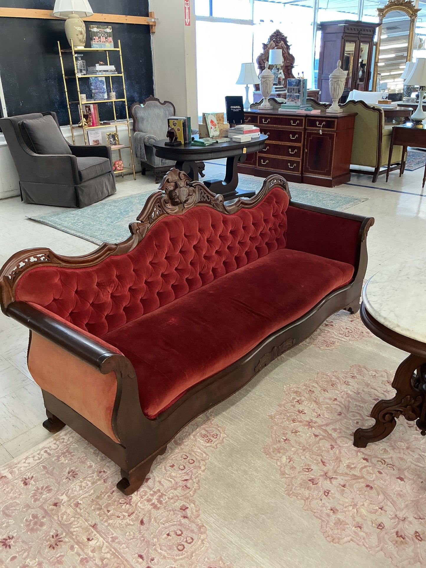 Victorian Tufted Parlor Sofa