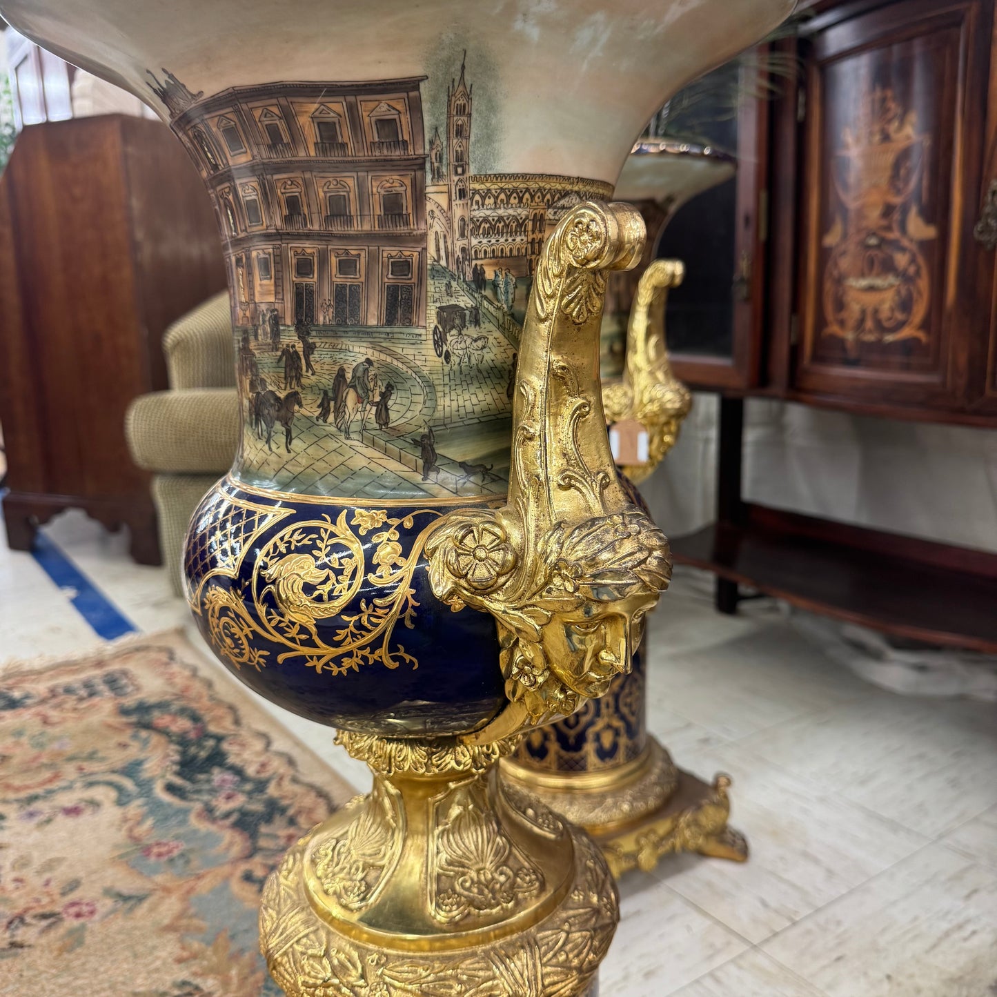 Pair of beautiful porcelain urns