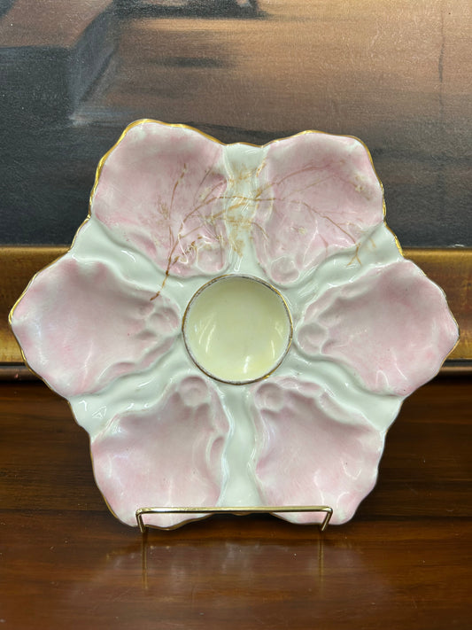 Antique Victorian oyster plate