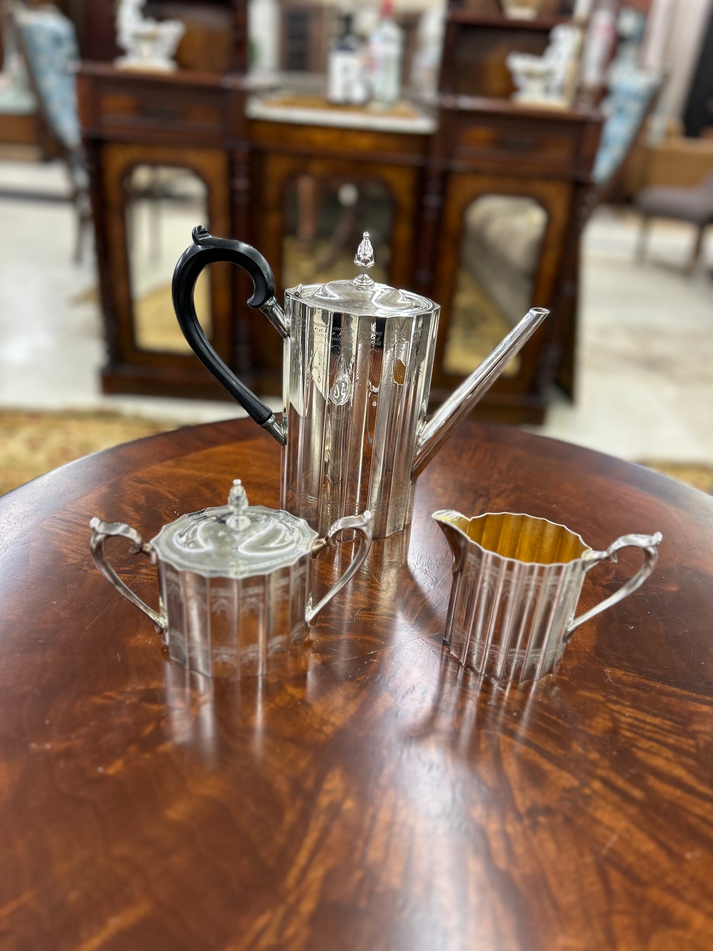 Vintage Lunt Silverplate Coffee Service – 3 Piece