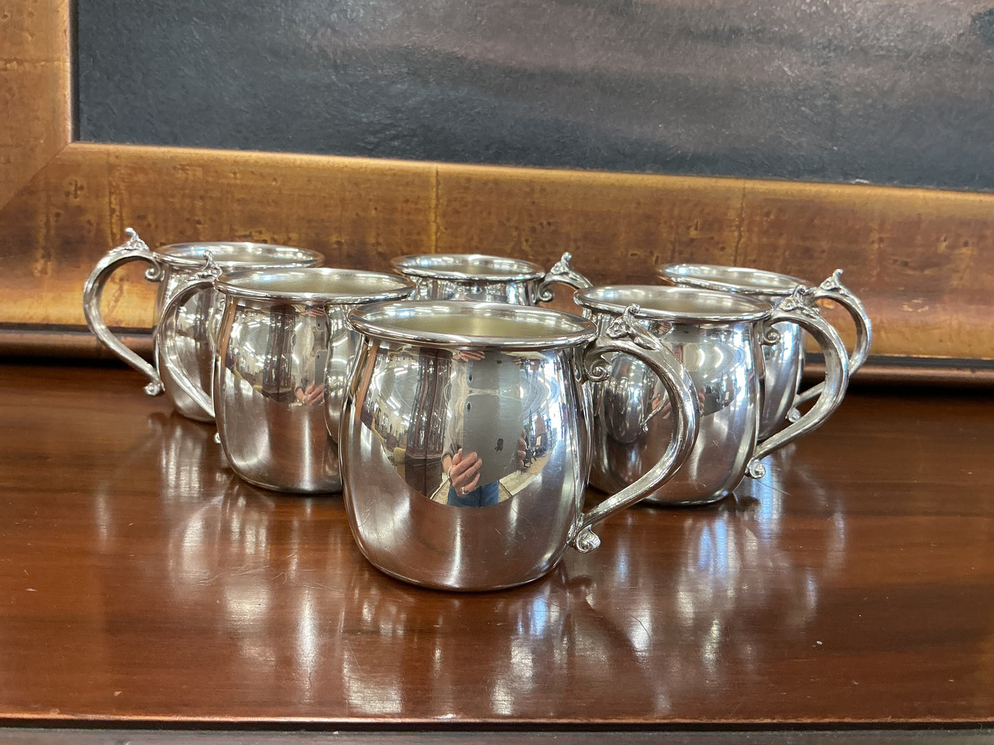 Set of 6 Vintage F.B. Rogers silverplate punch cups