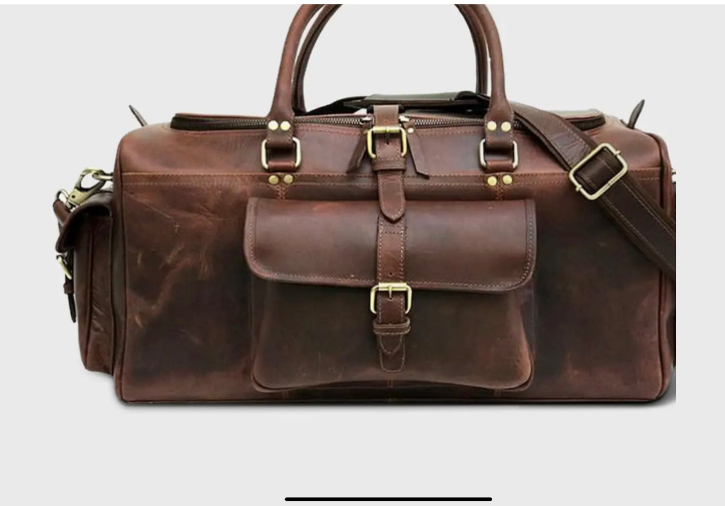 Buffalo Leather Duffle Bag