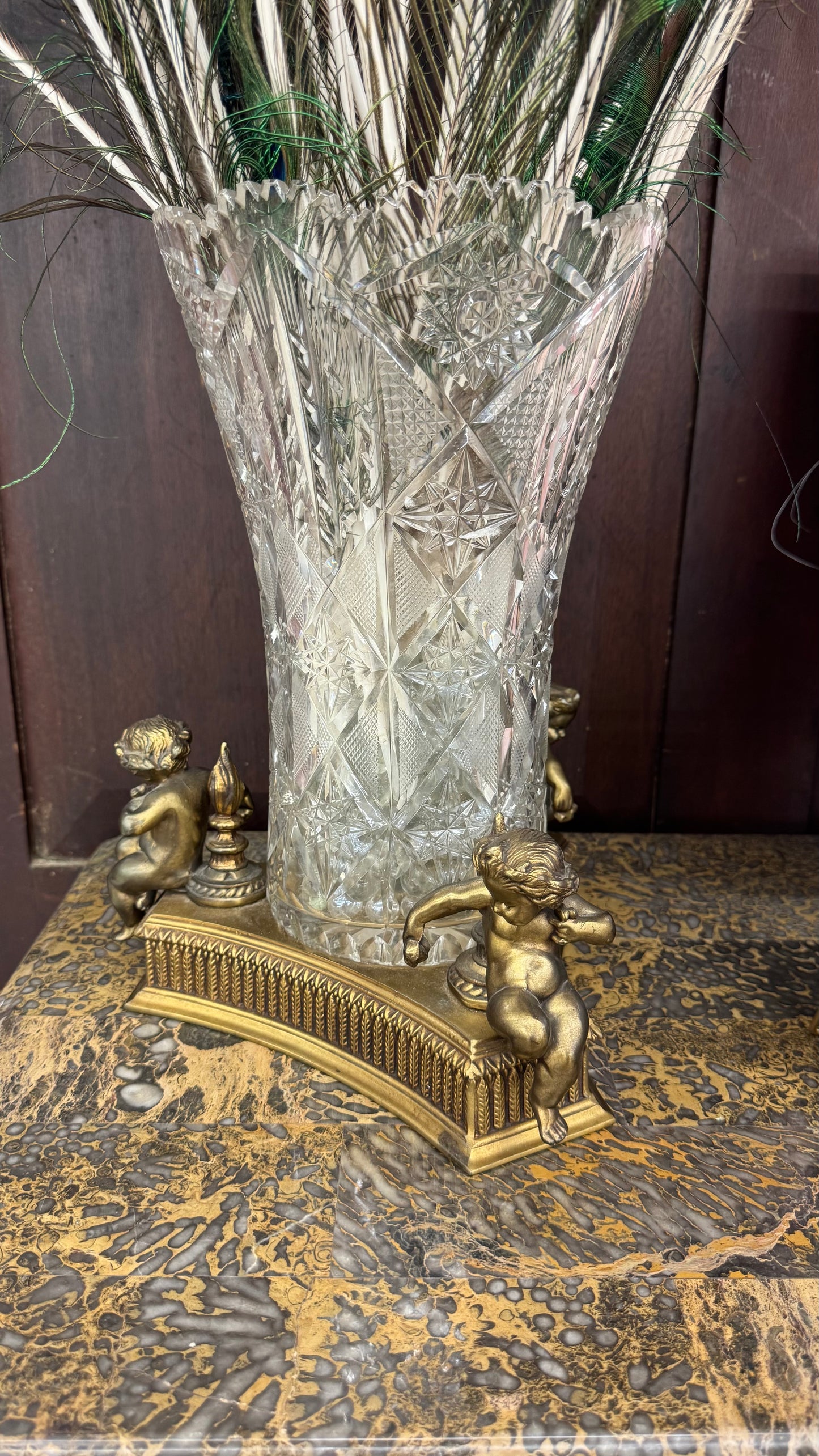 Exceptional Cut Crystal Vase