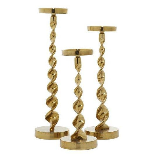 Bronze Candlesticks S/3 19",17",14"H