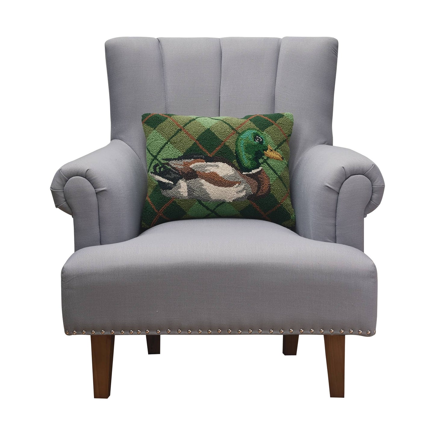Mallard duck Plaid Hook Pillow