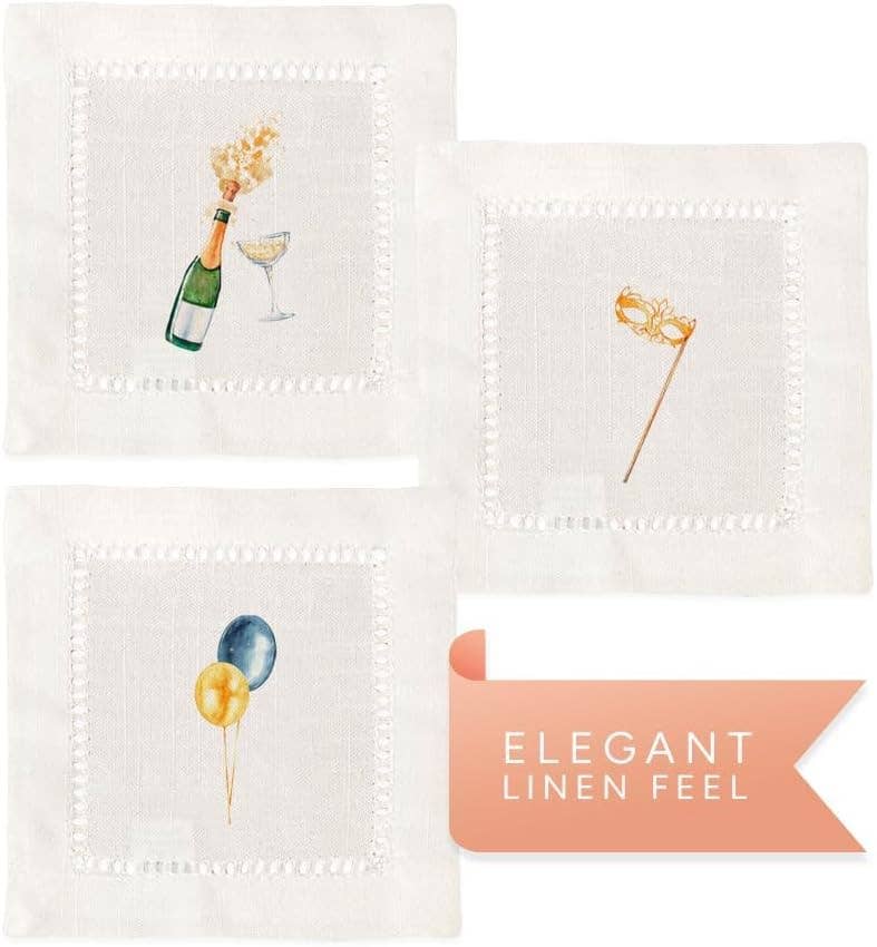 Hemstitch Napkins Celebration