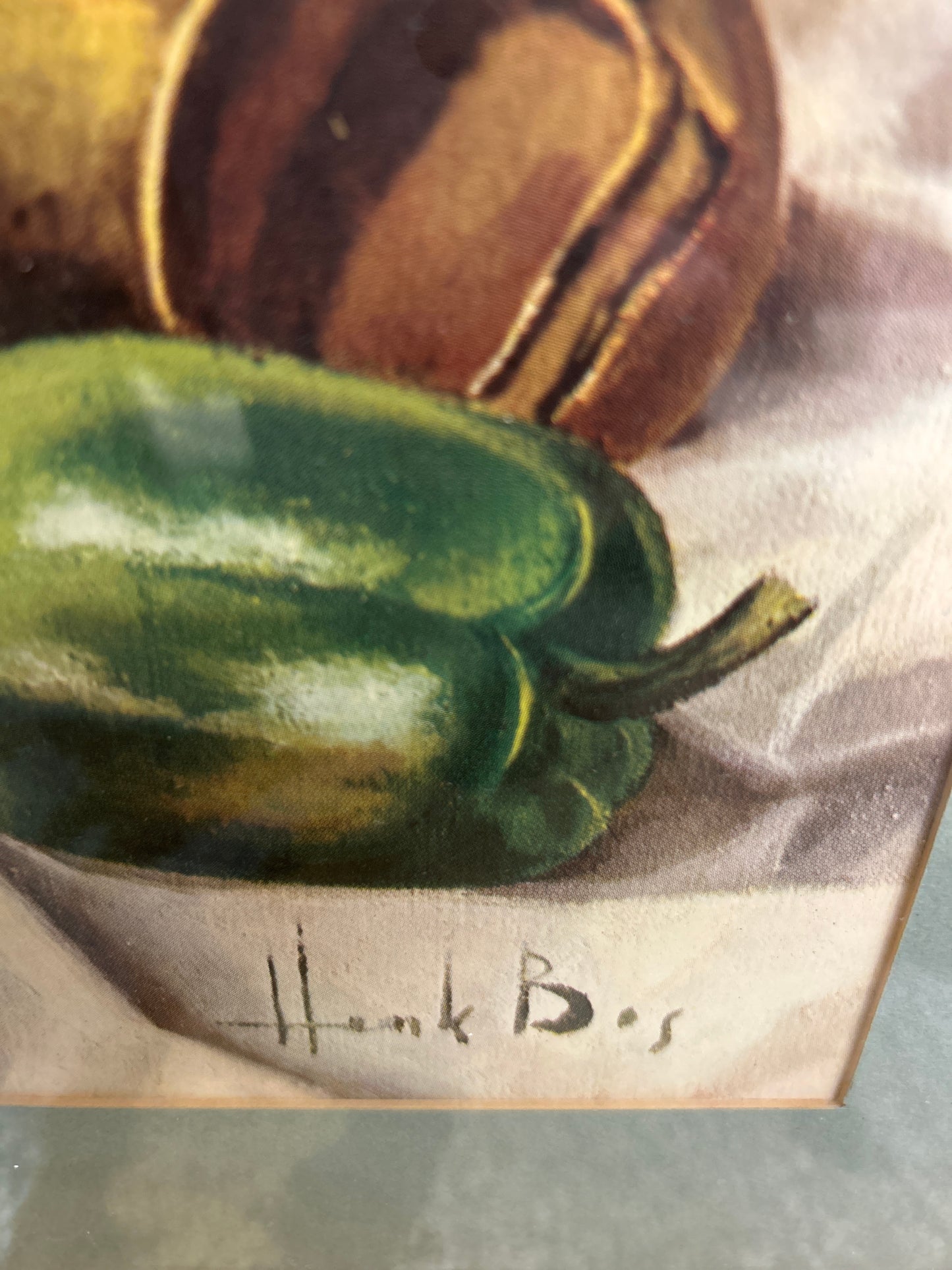 Vintage Henk Bos Framed Still Life Print 1967
(Orange and peppers)