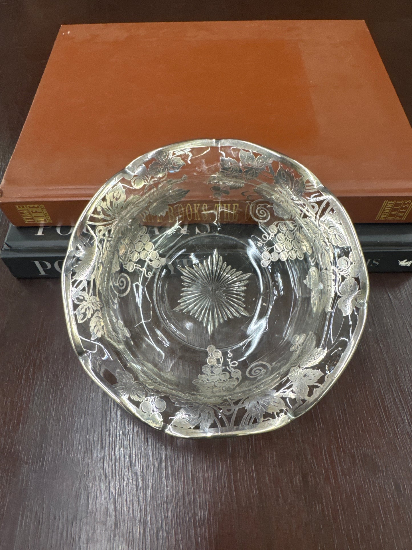 Vintage Sterling Overlay Bowl
