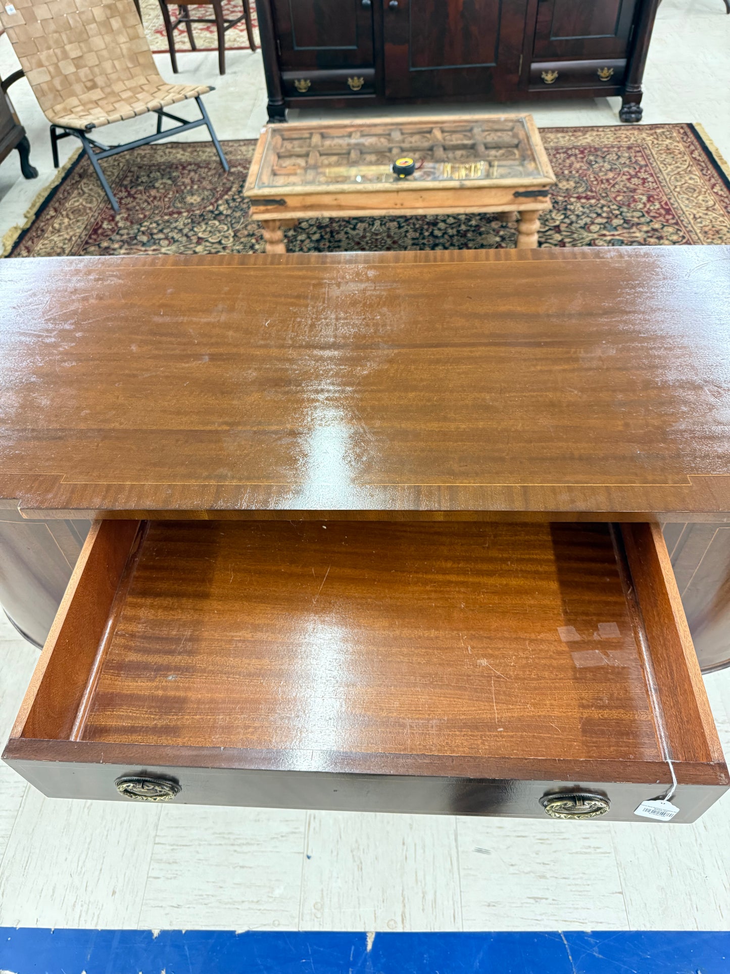 Federal Style Bowfront Mahogany Sideboard