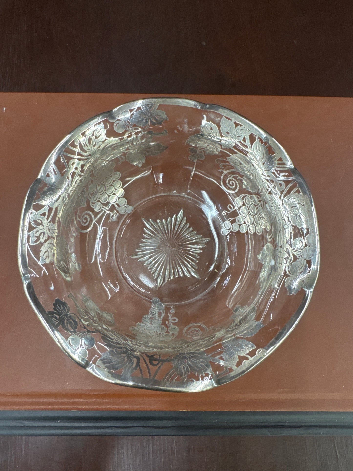 Vintage Sterling Overlay Bowl