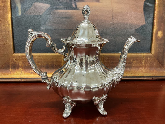 Vintage Silverplate Coffee / Tea Pot (Ornate Footed)