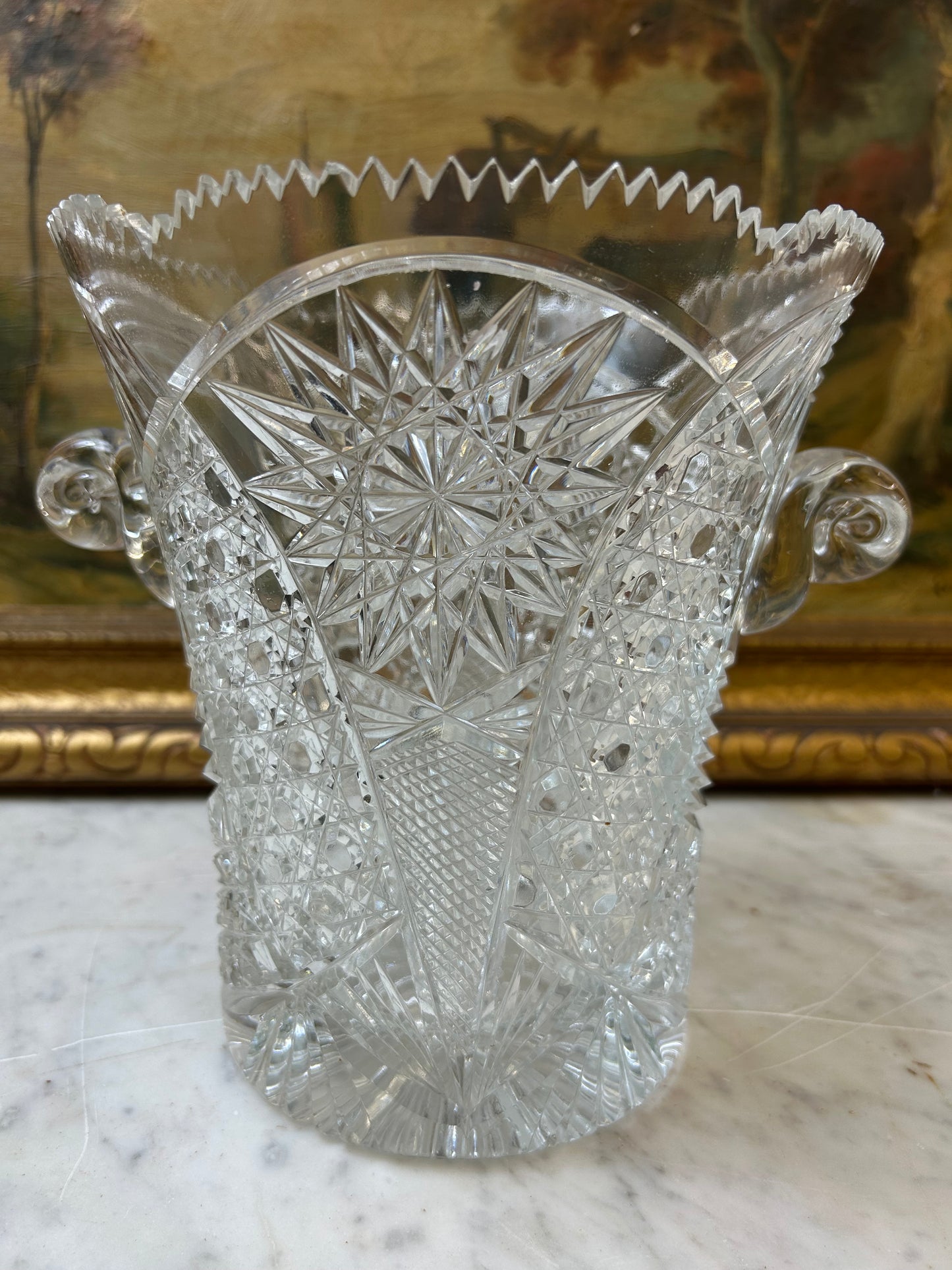 Heavy cut crystal centerpiece/ice bucket