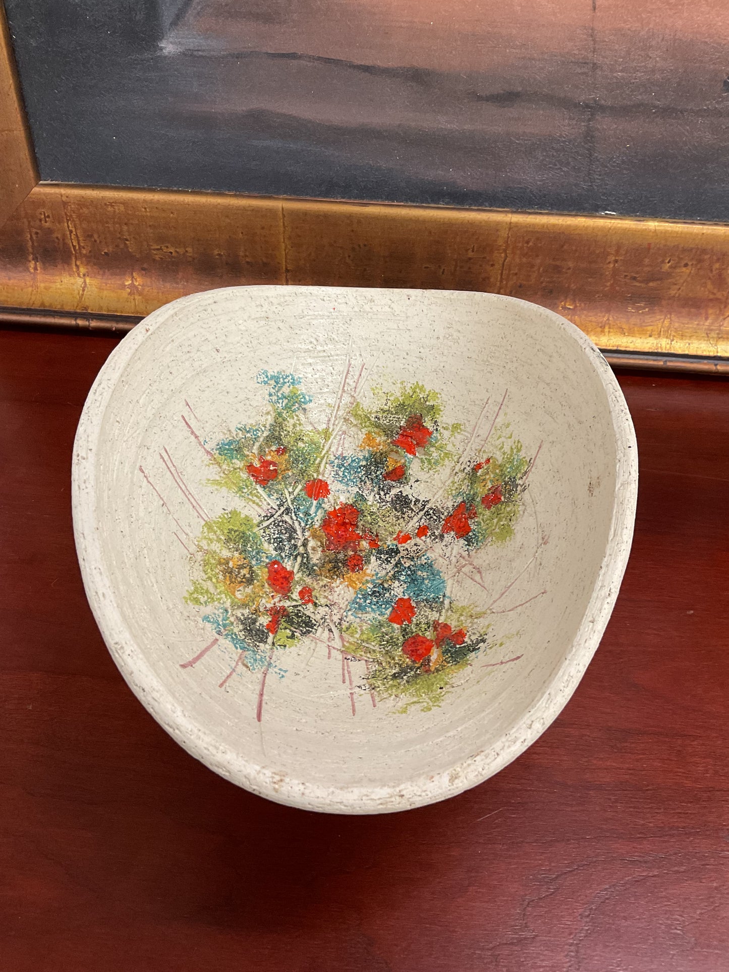 Vintage Mid-Century Atomic Art Pottery Bowl (1953)