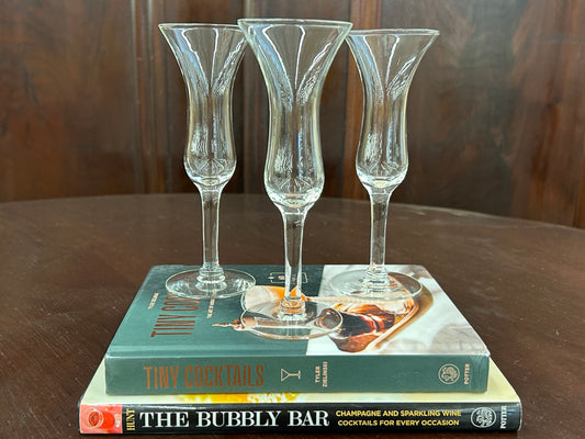 Set of 3 Vintage Cordial Glasses
