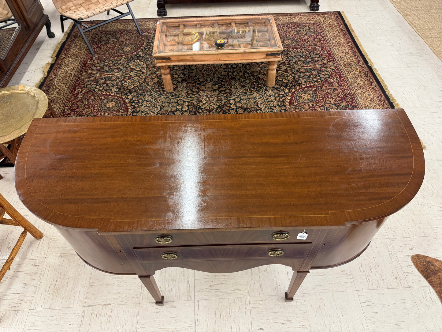 Federal Style Bowfront Mahogany Sideboard