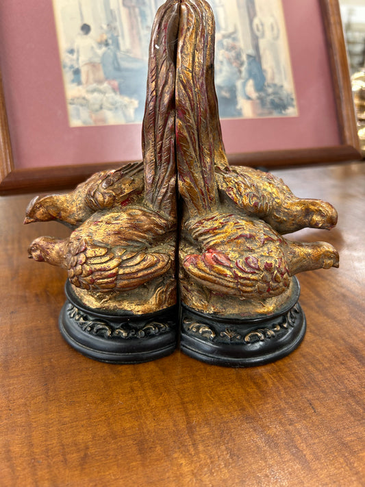 Vintage Style Gilt Pheasant Bookends – Pair