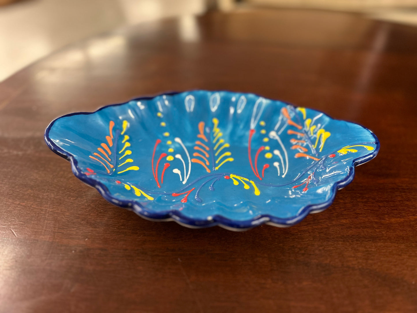 Vintage Monmouth Pottery Hand-Painted Serving Bowl