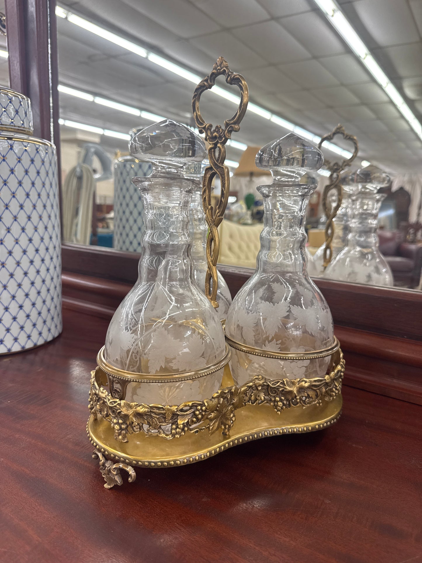 Three Decanter Set Bronze - Goldplate