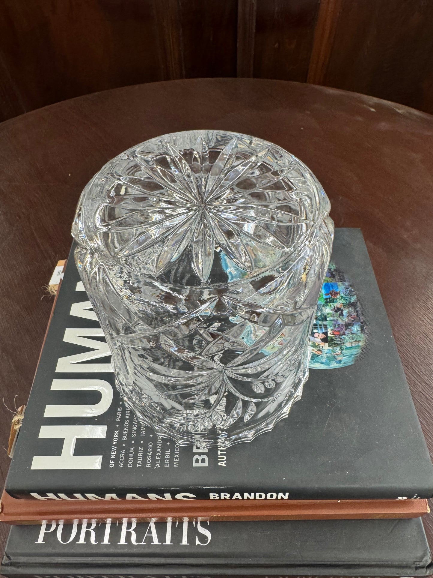 Vintage Cut Crystal Covered Jar