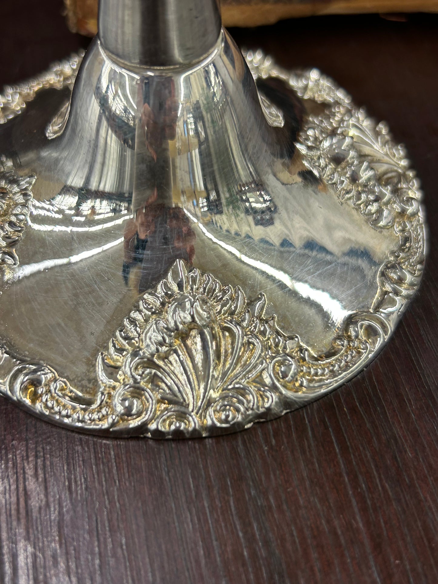 Vintage Godinger Silver-Plated Candlesticks, Pair