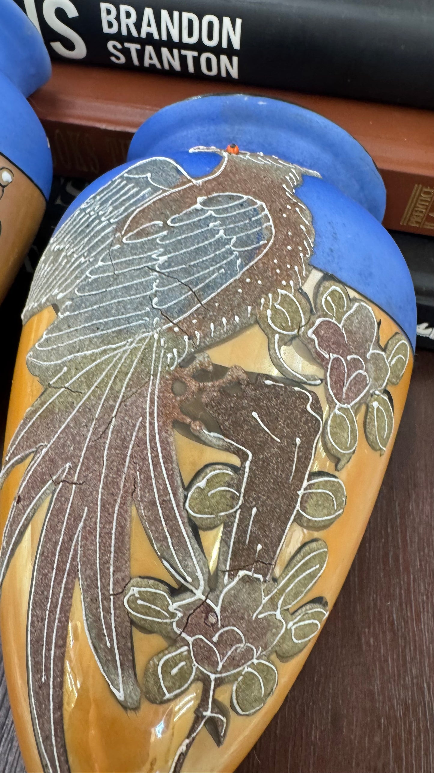 Vintage Japanese art pottery wall pockets