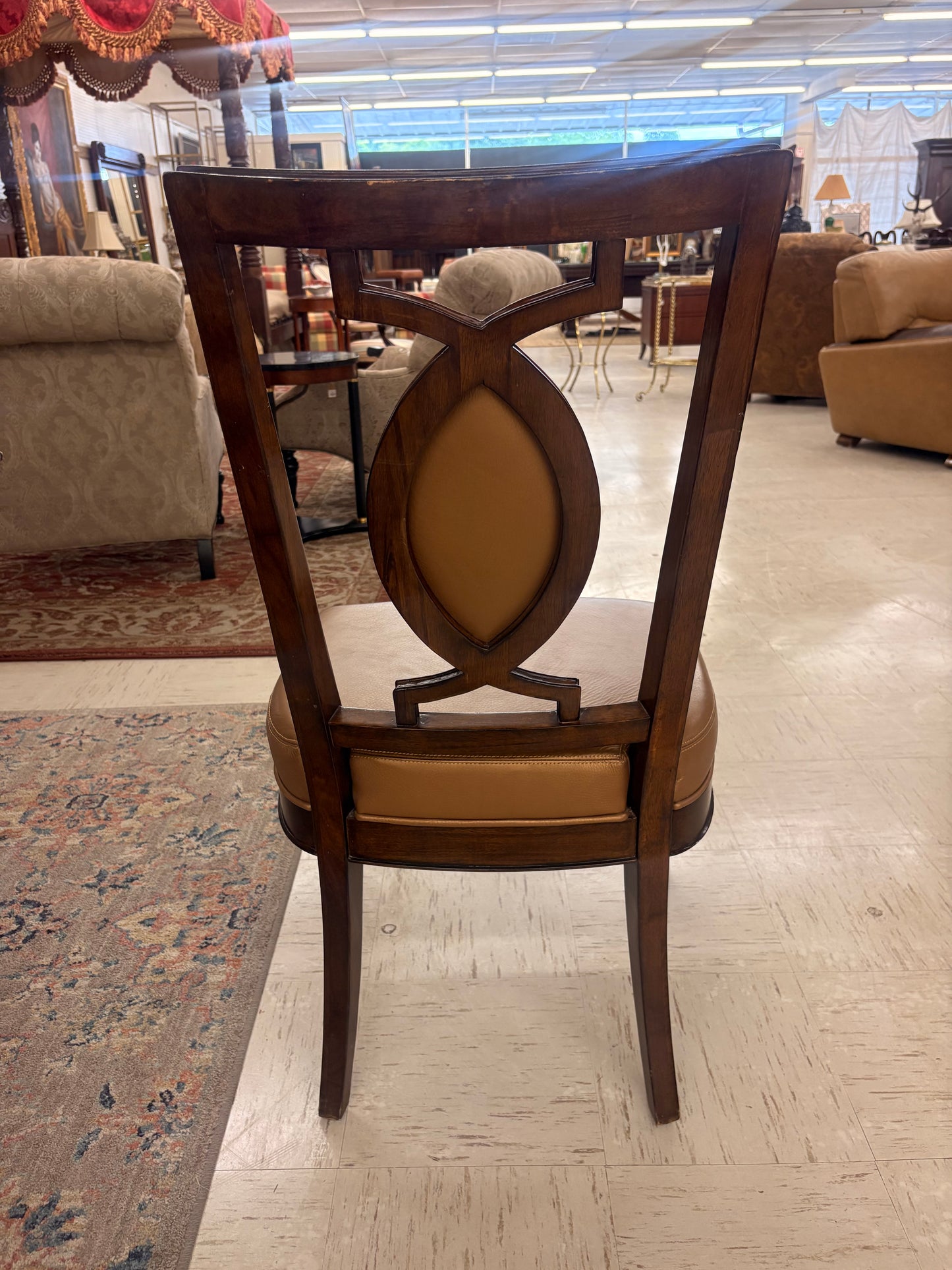Set of 4 leather dinning chairs