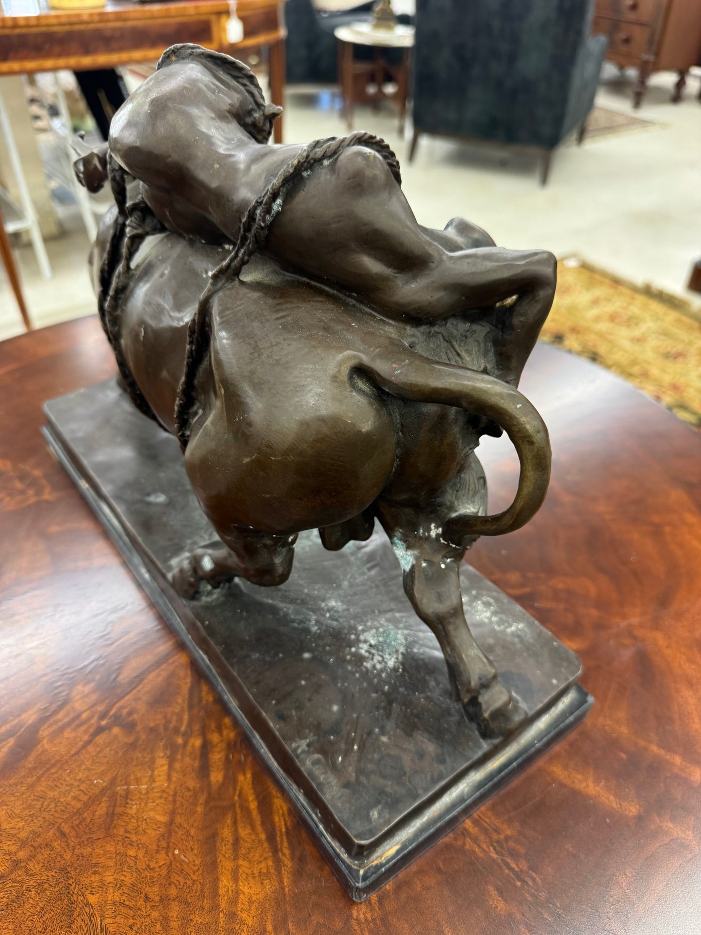 Large Bronze Sculpture of Europa and the Bull