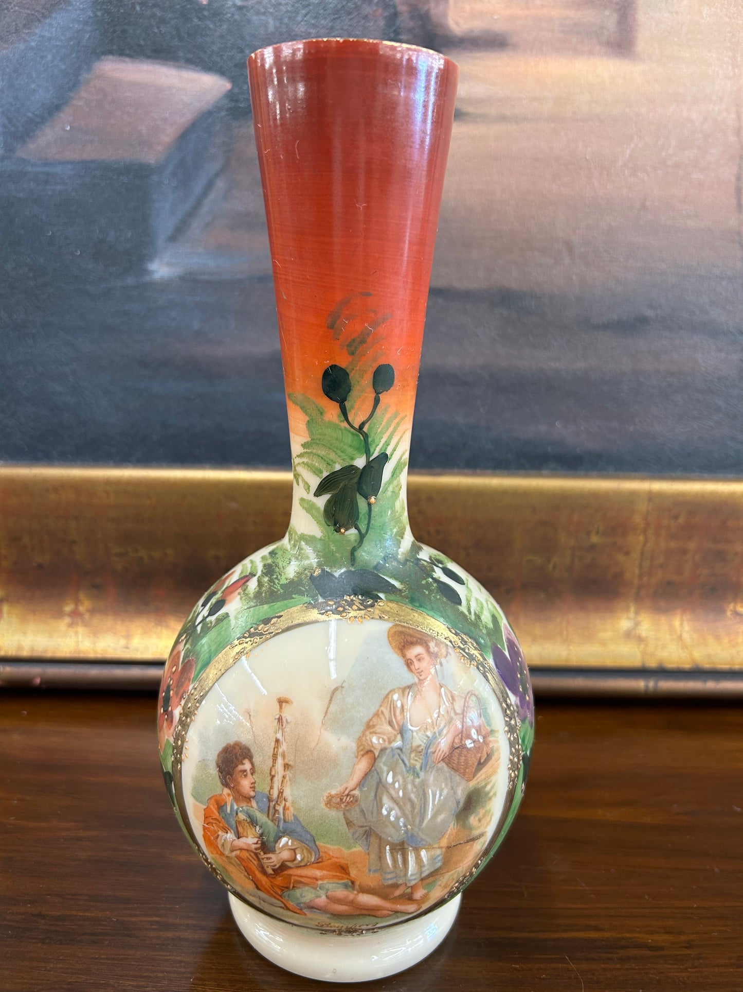 Royal Vienna Style Porcelain Vases, Signed “Boucher” (Pair)