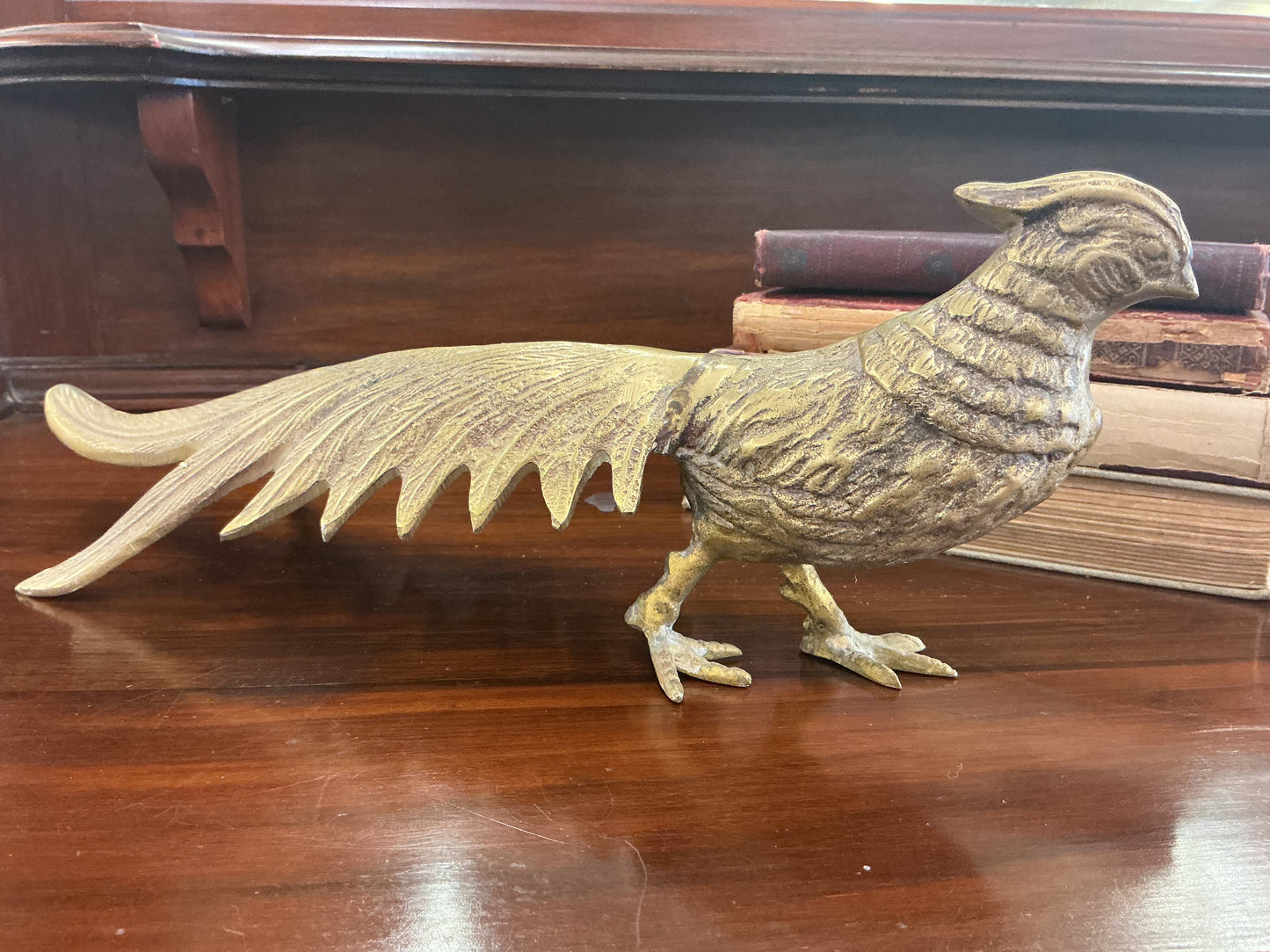 Vintage Brass Pheasant Figurine