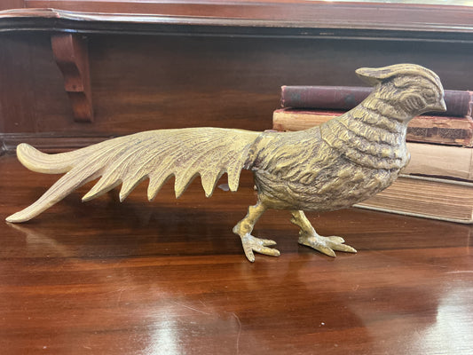 Vintage Brass Pheasant Figurine