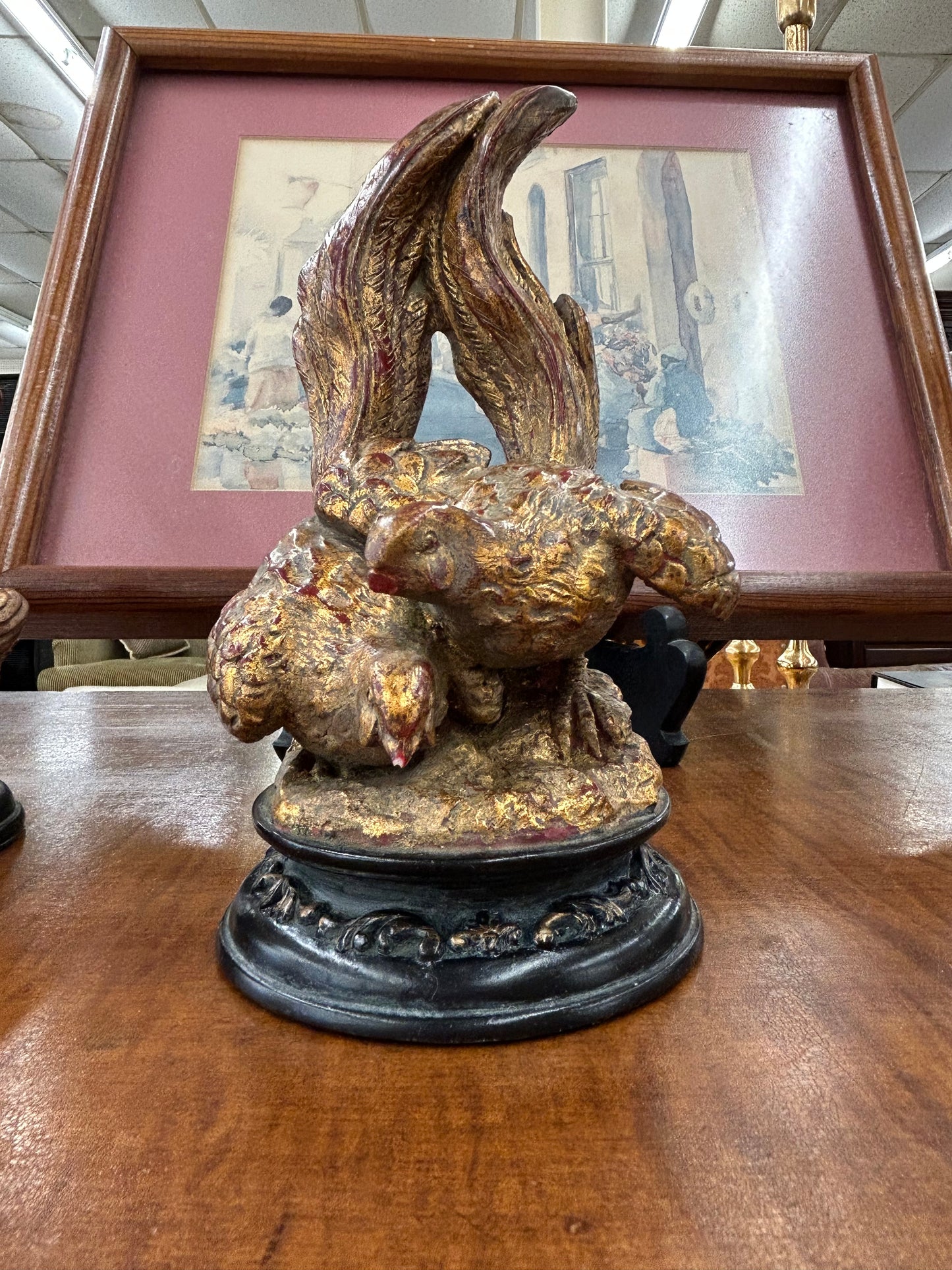 Vintage Style Gilt Pheasant Bookends – Pair