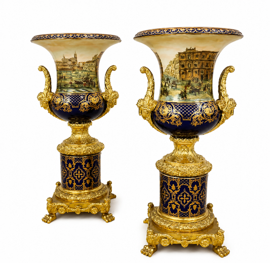 Pair of beautiful porcelain urns