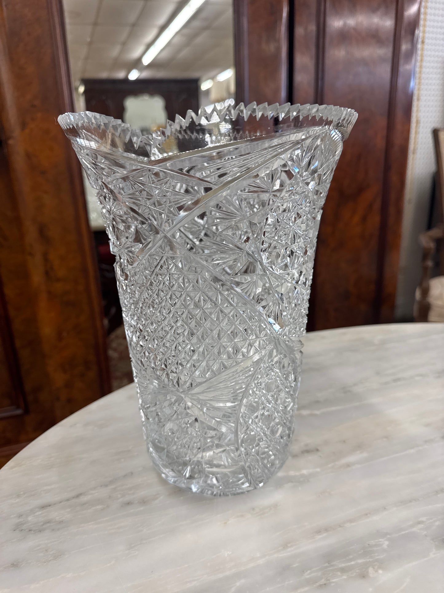 Heavy cut crystal centerpiece/ice bucket