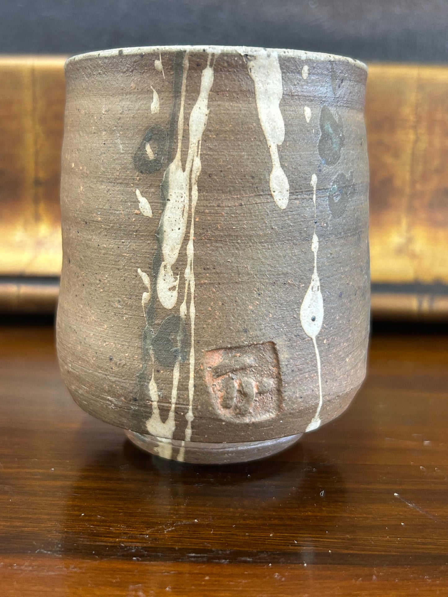 Pair of hand-thrown Kevin Crowe studio pottery cup