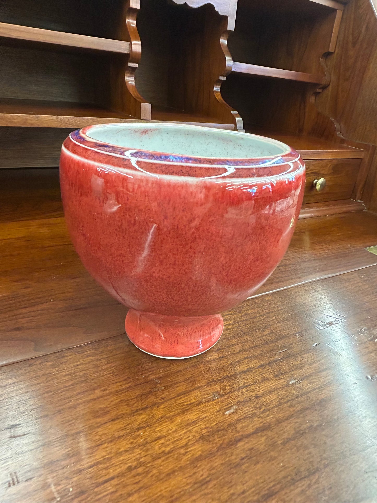 Signed McKinnell Studio Pottery Pedestal Bowl