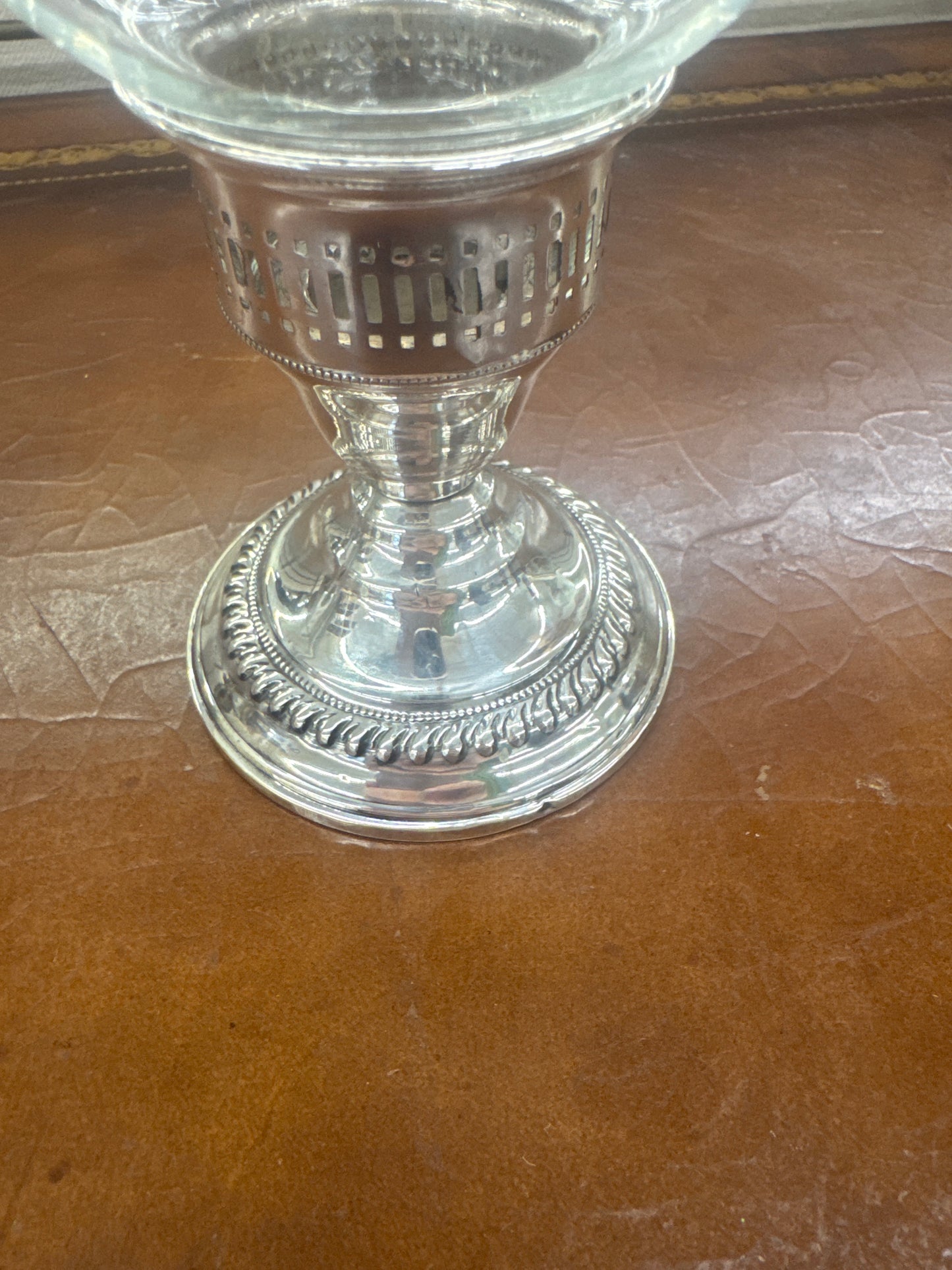 Sterling and glass hurricane