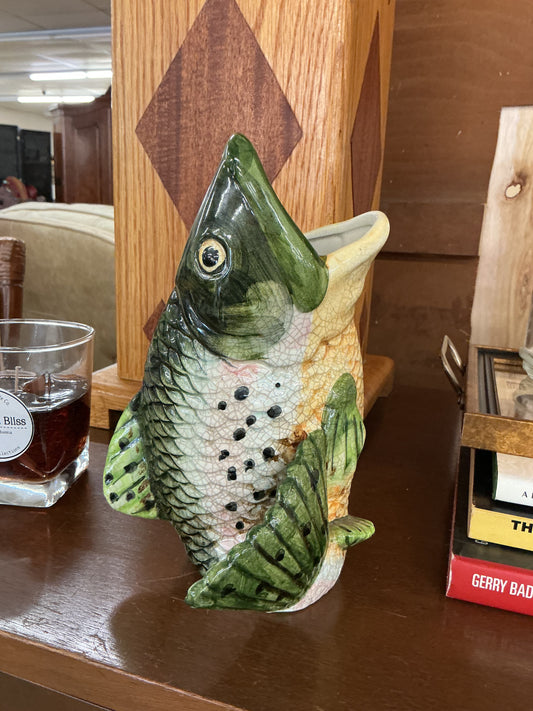 Vintage fish pitcher that doubles as the cutest statement piece.