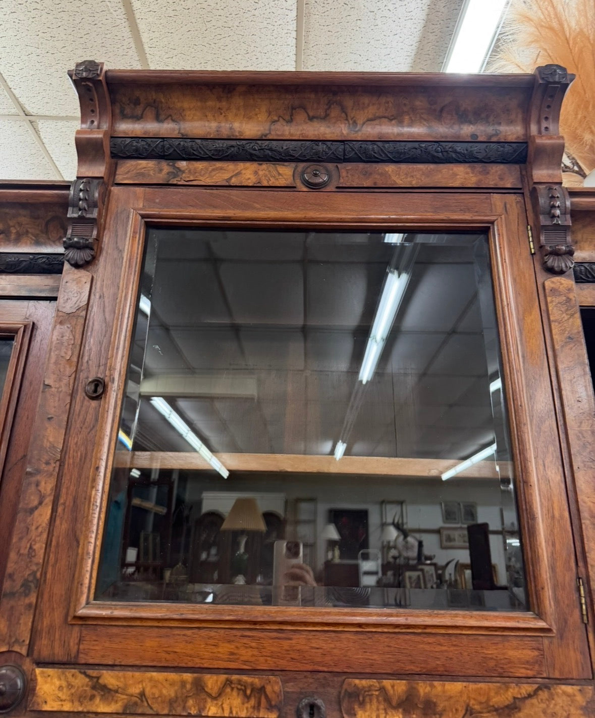 Burl Walnut gun cabinet