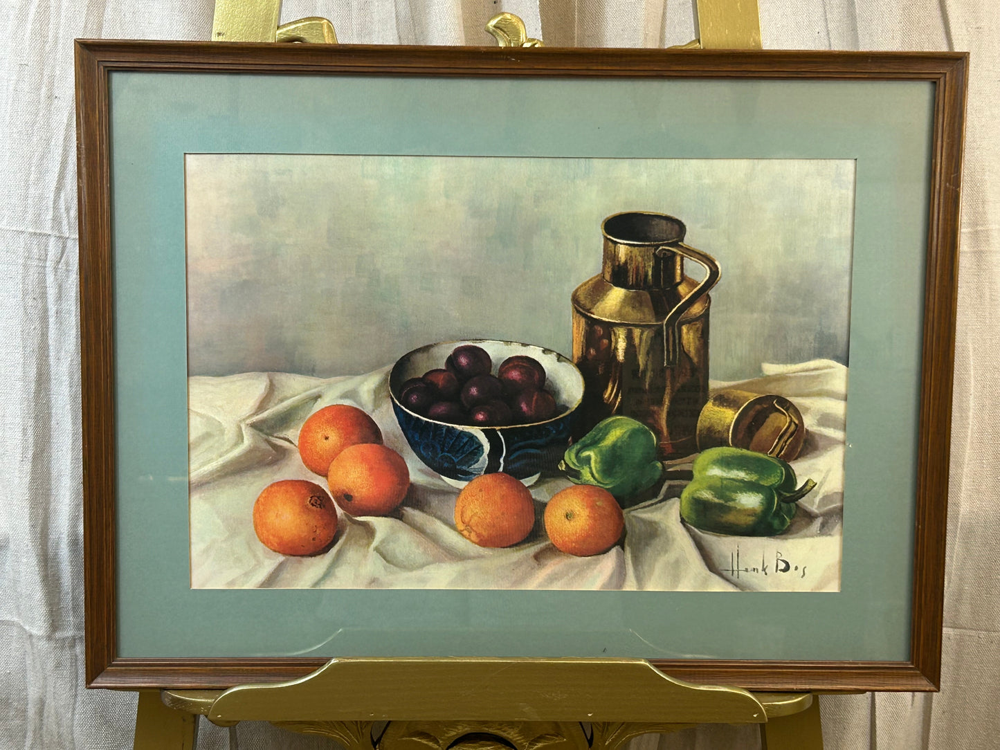 Vintage Henk Bos Framed Still Life Print 1967
(Orange and peppers)