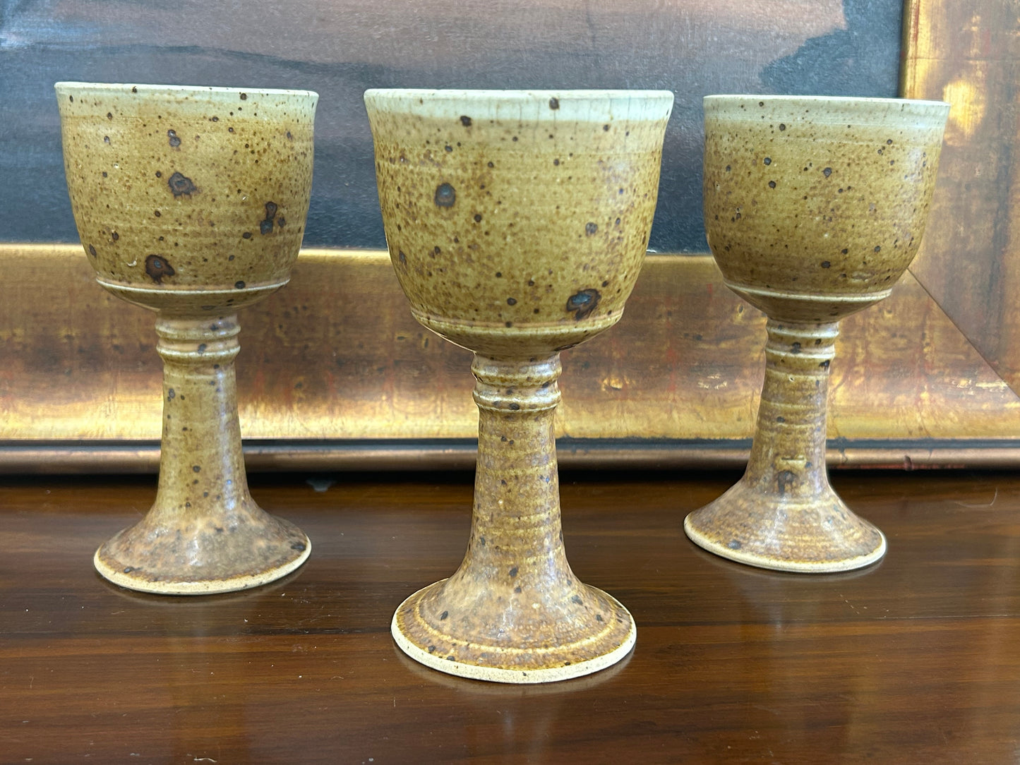 hand-thrown studio pottery goblets