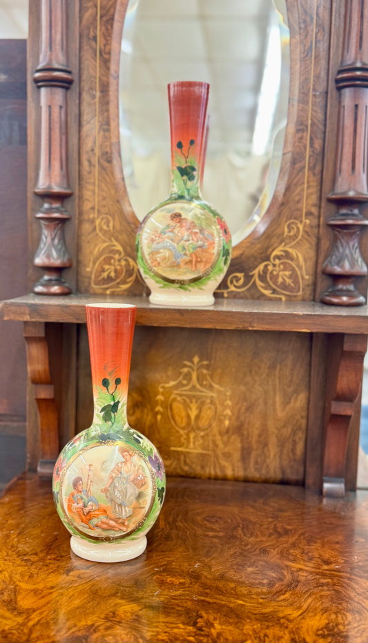 Royal Vienna Style Porcelain Vases, Signed “Boucher” (Pair)
