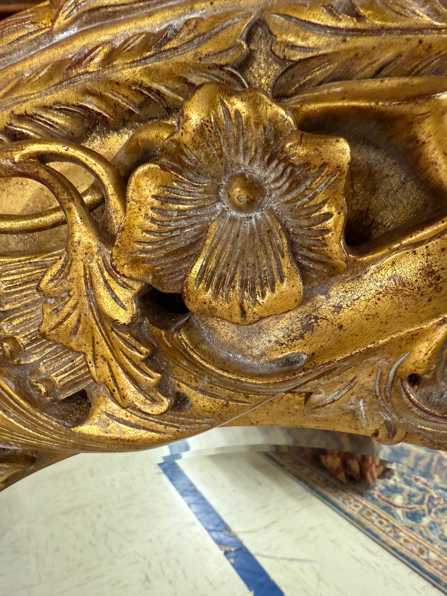 Maitland-Smith Carved Oval Wall Mirror