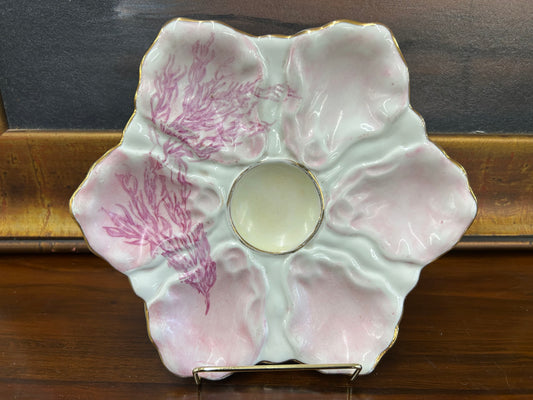 Antique Victorian oyster plate