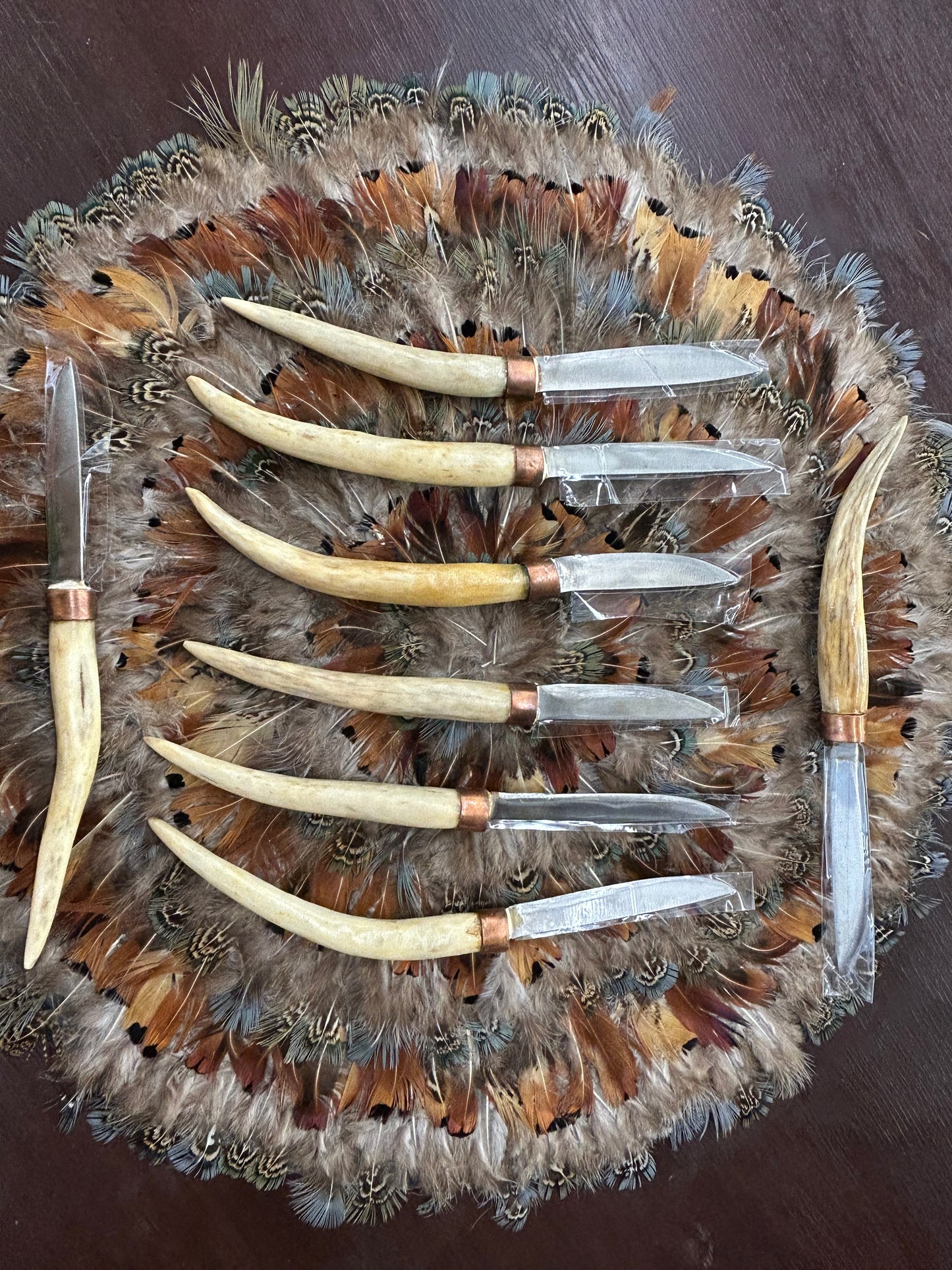 Vintage Antler Handle Knife Set