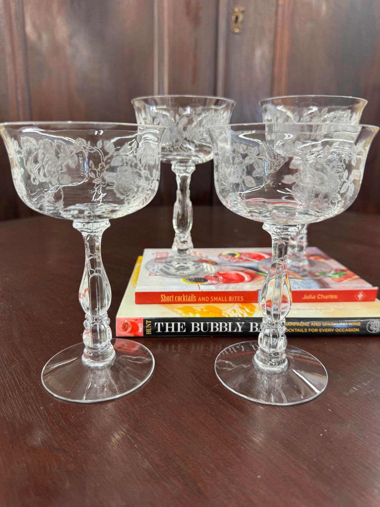 Beautiful etched glasses