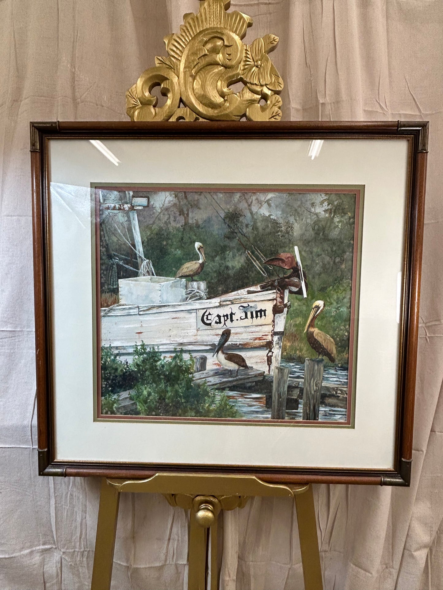 Judy Hartsfield “Capt. Jim” Coastal Watercolor, 1991